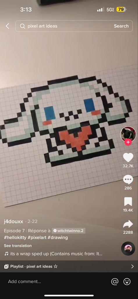 Pikachu Drawing, 8 Bit Art, Easy Perler Beads Ideas, Hello Kitty Crafts, Easy Pixel Art, Hama Beads Design, Pixel Drawing, Pixel Art Grid, Graph Paper Art