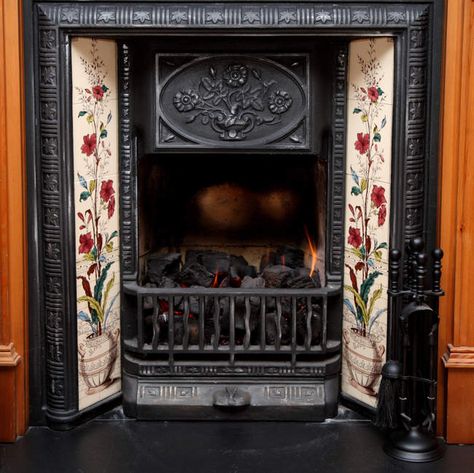 Victorian Fireplaces on AboutBritain.com Fireplace Minecraft, Victorian Fireplace Tiles, Victorian Fireplaces, Wood Burner Fireplace, Marble Hearth, Fireplace Tiles, Old Victorian Homes, Victorian Fireplace, Victorian Times