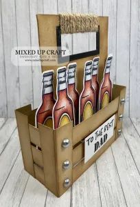 Pop-Up Box Cards – Beer Bottle Card – MIXED UP CRAFT Masculine Cards Handmade, Beer Birthday Cards, Flower Wall Hanging Decor, Room Hanging Decor, Diy Paper Wall Hanging, Beer Card, Box Cards Tutorial, Beer Crate, Paper Box Template