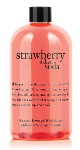 Philosophy Strawberry Italian Soda Shampoo, Shower Gel & Bubble Bath by Philosophy. $28.97 Strawberry Italian Soda, Philosophy Strawberry, Philosophy Shower Gel, Philosophy Beauty, Philosophy Products, Italian Soda, Body Shampoo, Bath Gel, Bath And Body Works Perfume