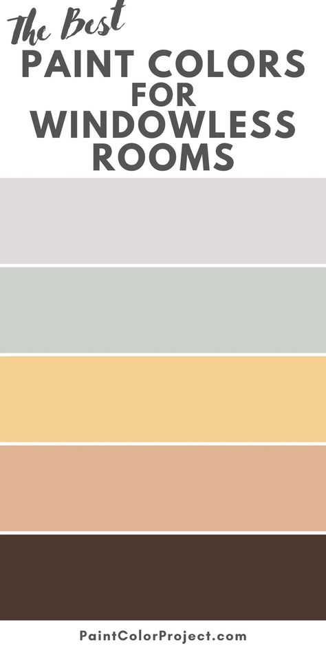 Are you trying to decide the best paint colors for windowless rooms in your home? Read and discover the top hues to boost low-light space aesthetics. Colours For Bedroom, Light Color Paint, Space Aesthetics, Paint Color Schemes, Best Paint, Best Paint Colors, Color Paint, Paint Shades, House Paint