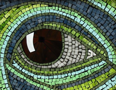 Teacher Art Projects, Mosaic Eyes, Mosaic Eye, Dragon Mosaic, Outside Wall Art, The 3rd Eye, Dragon Quilt, Mosaic Portrait, Bow Art