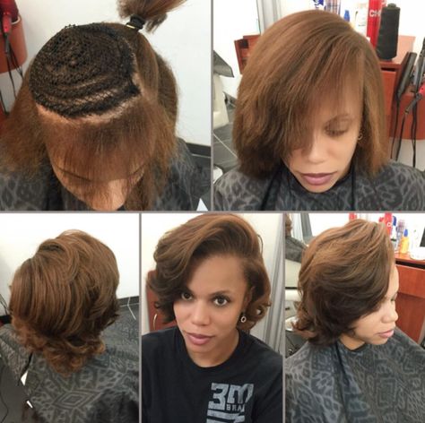 Natural partial sew in by @hairbylatise - https://blackhairinformation.com/hairstyle-gallery/natural-partial-sew-hairbylatise/ Sew In With Bangs, Partial Sew In, Sew In Weave Hairstyles, Curly Sew In, Short Bob Styles, Medium Length Curly Hair, Large Curls, Sew In Hairstyles, Ethnic Hairstyles