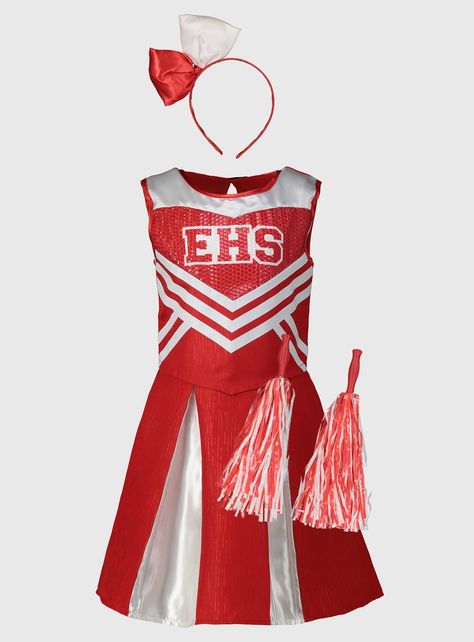 High School Musical Outfits Costumes, High School Musical Cheerleader, Hsm Costumes, High School Musical Party, High School Musical Outfits, Basketball Costume, High School Musical Costumes, Cheerleading Costume, Disney High School