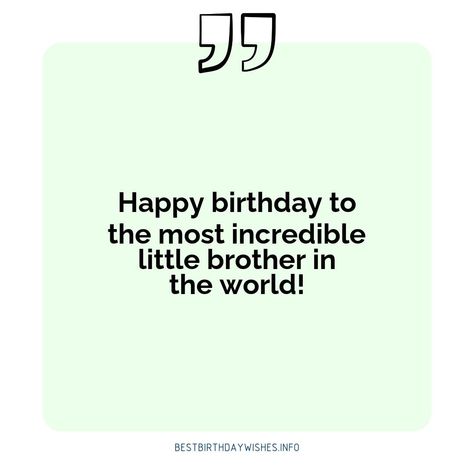 It's your younger brother's birthday and you want to make it extra special. Writing a heartfelt wish can make all the difference, but it can be hard t... | # #BirthdayWishes Check more at https://www.ehindijokes.com/birthday-wishes-for-younger-brother/ Bday Wishes For Younger Brother, Birthday Wishes For Younger Brother, Thank You Quotes For Birthday, Happy Bday Wishes, Brother Birthday Quotes, Birthday Wishes For Brother, Happy 16th Birthday, Thank You Quotes, Best Birthday Wishes