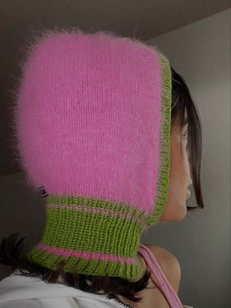 Knitting Balaclava, Knit Fashion Pattern, Balaclava Crochet, Crochet Mask, Crochet Shop, Textured Yarn, Mohair Yarn, Diy Crochet Projects, Knitted Hat