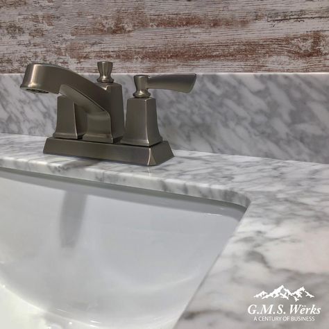 When homeowners install new marble countertops in their home, they usually choose either a honed or a polished finish. Click below to learn about the differences between these two marble finishes and which one will look best in your space! https://www.gmswerks.com/blog/article/countertop-finishes-honed-vs-polished #HonedMarble #PolishedMarble Honed Countertops, Honed Marble Countertops, Natural Stone Countertops, Honed Marble, Bathroom Countertops, Stone Countertops, Marble Countertops, Blog Article, Kitchen Countertops