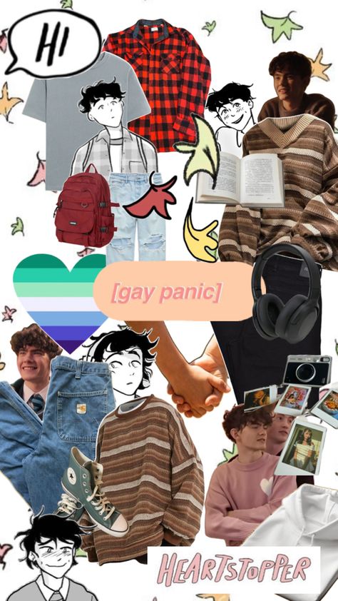 Heartstopper :3 Spring Collage, Charlie Spring, Spring Aesthetic, Spring Outfit, Cute Wallpapers, Spring Outfits, Mood Board, Collage