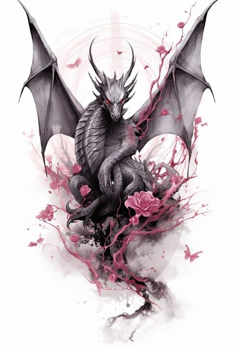 Tattoo Medieval, Bookish Tattoos, P Tattoo, Dragon Tattoo Art, Tattoos To Cover Scars, Dragonfly Tattoo Design, Dragon Tattoo For Women, Gemini Tattoo, Fantasy Tattoos