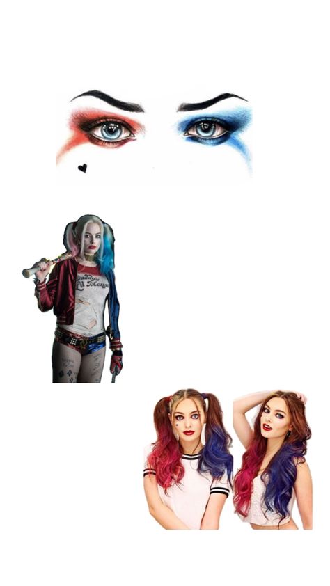 Harley Quinn Harley Quinn Costume Ideas Diy, Diy Harley Quinn Costume For Women, Easy Harley Quinn Costume, Harley Quinn Makeup Halloween, Harley Quinn Costume Diy, Harley Quinn Halloween Costume, Harley Quinn Makeup, Harley Quinn Halloween, Harley Quinn Costume