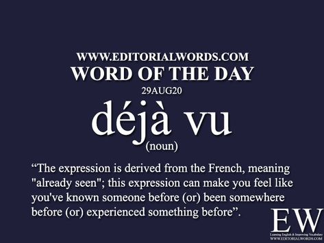 Deja Vu Meaning, Noun Meaning, Editorial Words, Grammar Tenses, English Pronunciation Learning, Word Girl, Advanced English Vocabulary, Candy Birthday, Confusing Words