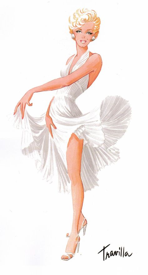 Travilla Costume Design for Marilyn Monroe, "Gentlemen Pre… | Flickr William Travilla, Millie The Model, Costume Design Sketch, Marilyn Monroe Dress, Monroe Dress, Popular Costumes, Marilyn Monroe Art, Gentlemen Prefer Blondes, Hollywood Icons