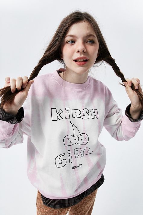 KIRSH Kirsh Girl Handwriting Tie Dyeing Sweatshirt Ks Pink | Sweatshirts & Hoodies for Women | KOODING Pink Sweatshirts, Crewneck Sweaters, Hoodies For Women, Women's Sweatshirts, Sweatshirts And Hoodies, Shopping Websites, Pink Sweatshirt, Latest Fashion For Women, Handwriting