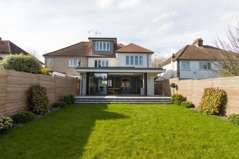 An extension and complete overhaul of a 1930’s semi-detached house 1940s Home Exterior, Kitchen Extension Exterior, Semi Detached House Extension, 1930 House Renovation, 1930s House Extension, Rear Extension Ideas, 1930s Semi Detached House, Terrace House Exterior, Loft Luxury