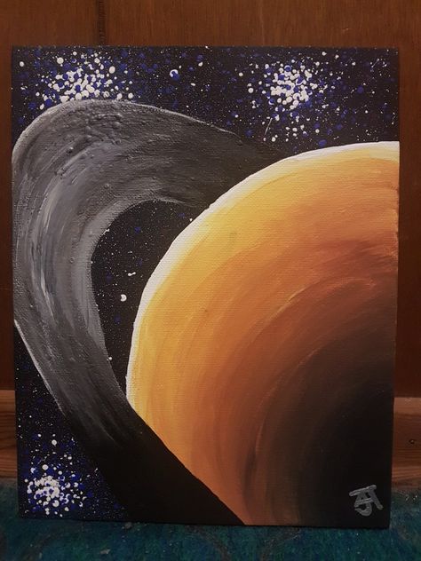 #planet #saturn #outerspace #acrylic #painting Saturn Canvas Painting, Saturn Painting Aesthetic, Saturn Art Paintings, Saturn Watercolor Painting, Painting Planets Acrylic, Painting Of Saturn, Planet Acrylic Painting, Saturn Painting Easy, Saturn Painting Acrylic