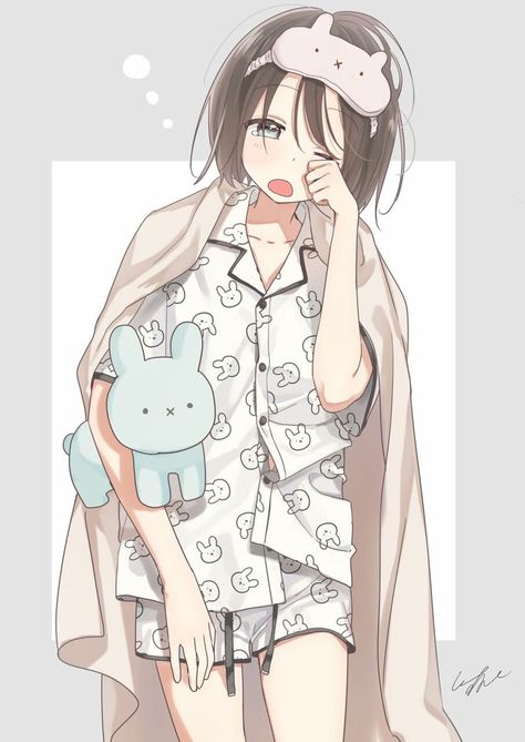 Cute Pijamas, Cute Pajamas, Illustration Girl, Girls Pajamas, Anime Boys, Anime Kawaii, Anime Outfits, Girl Drawing, Art Girl