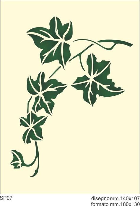 Fiori Art Deco, Vine Drawing, Ivy Plant, Floral Stencil, Silhouette Stencil, Stencil Pattern, Stencil Patterns, Carving Designs, Stencil Template