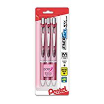 Check this out! Pentel Energel, Pink Pens, Gel Ink Pens, Metal Pen, Pen Design, Writing Supplies, Ink Refill, Rollerball Pen, Metallic Accents