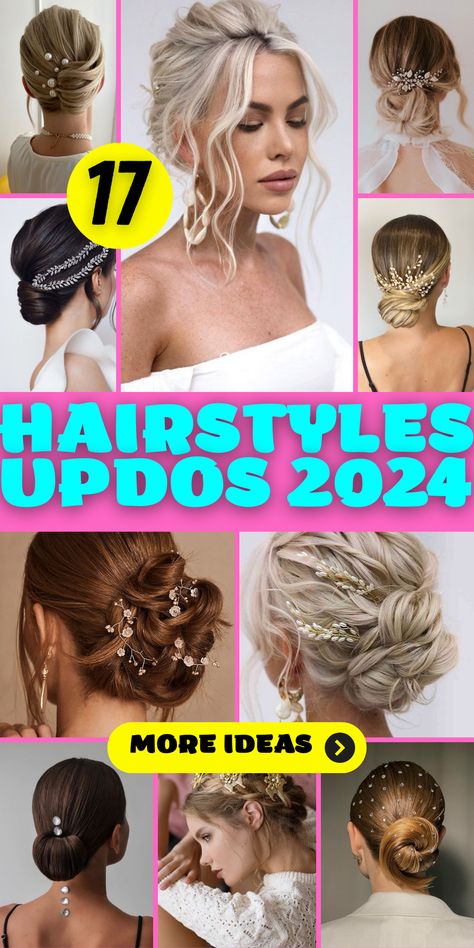 Updos Unveiled: The Ultimate Guide to 2024's Trendiest Hairstyles for Every Occasion Short Wispy Bangs, Homecoming Styles, Styles For Bridesmaids, Simple Wedding Updo, Braided Cornrows, Relaxed Updo, Trendy Curtain Bangs, Hairstyle Guide, Wedding Up Do