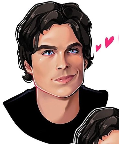 Damon Salvatore Drawing, Vampire Diaries Fan Art, Vampire Diaries Damon, Ian Somerhalder, The Vampire Diaries, Aesthetic Iphone, Damon Salvatore, Art Styles, The Vampire