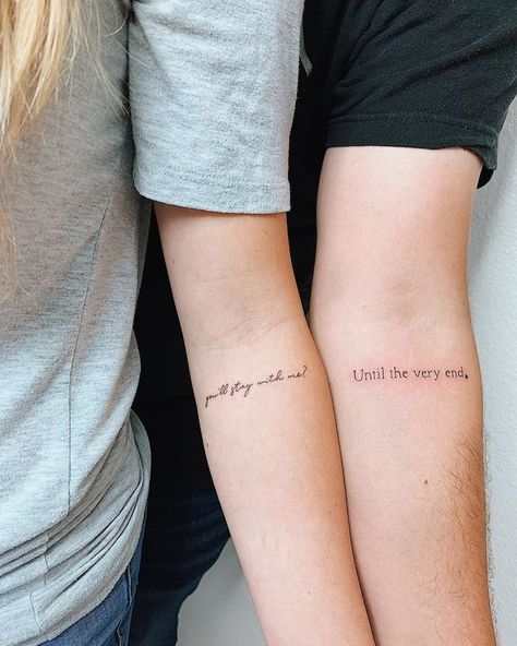 Harry Potter Couple Tattoos, Tiny Harry Potter Tattoos, Harry Potter Couples, Best Couple Tattoos, Hp Tattoo, Typography Tattoo, Couples Tattoo Designs, Harry Potter Tattoos, Harry Potter Tattoo