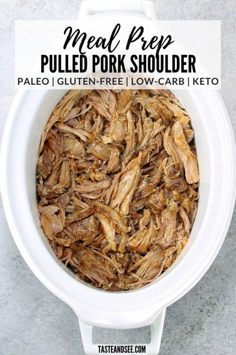 Crockpot Pork Shoulder, Easy Pulled Pork Recipe, Pork Shoulder Recipe, Pulled Pork Shoulder, The Boiled Egg Diet, Pork Shoulder Recipes, Low Carb Pork, Healthy Pork, Egg Diet Plan