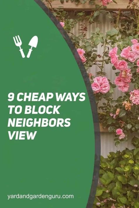 There are many ways to protect your privacy from your neighbor's view, and many of them are cheap and easy to do. You can be creative and find the solution that works best for you without spending a lot of money. Block Neighbors View, Corrugated Metal Fence, Noisy Neighbors, Lattice Screen, Natural Fence, Living Fence, Cheap Backyard, Outdoor Screens, Backyard Privacy