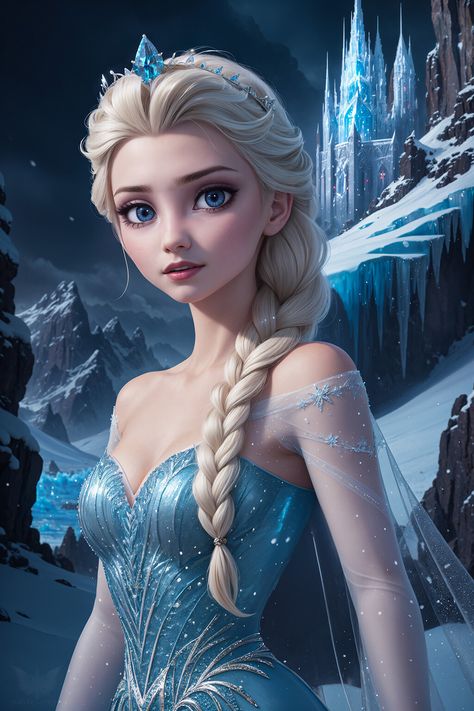 ArtStation - Elsa Elsa Fan Art, Dark Disney Princess, Elsa Photos, Goth Disney Princess, Elsa Art, Angel Light, Elsa Disney, Disney Princess Facts, Frozen Fan Art