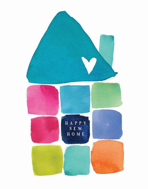 New Home Watercolor Card, Welcome Home Cards, New Home Quotes, Foil Highlights, New Home Card, Happy New Home, Home Card, Notes Art, Foil Card