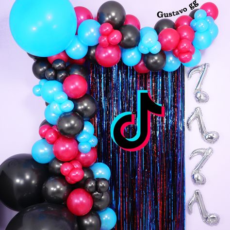 Tik Tok Party, Musical Birthday Party, Tik Tok Birthday, Tiktok Party, 33rd Birthday, Garland Arch, Birthday Balloon Decorations, Arch Kit, 11th Birthday