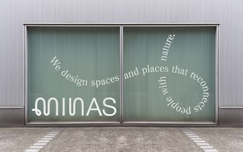 MINAS on Behance Retail Window Graphics, Glasses Branding, Salon Window Display Ideas, Window Vinyl Design, Window Brands, Window Signage, Minimal Windows, Storefront Design, Window Graphics