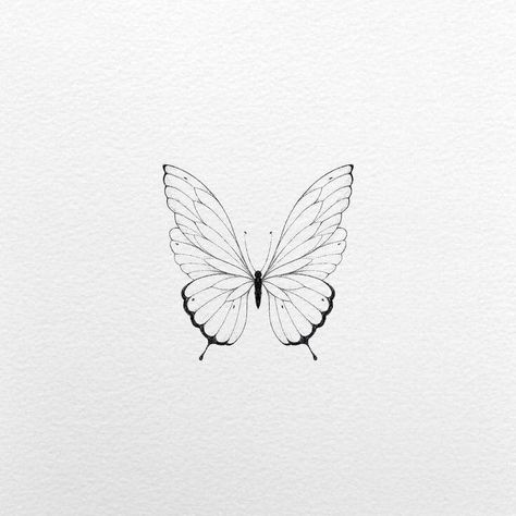 Tatoo 3d, Butterfly Tattoos Images, Borboleta Tattoo, Butterfly Tattoo Stencil, Butterfly Tattoos On Arm, Cute Tiny Tattoos, Line Art Tattoos, Discreet Tattoos, Dainty Tattoos