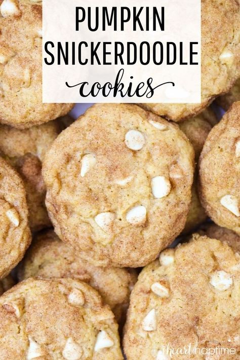 Pumpkin Snickerdoodle Cookies, Pumpkin Snickerdoodles, Diy Easy Recipes, I Heart Naptime, Snickerdoodle Cookies, Sweet Pumpkin, Fall Flavors, Pumpkin Flavor, Pumpkin Cookies