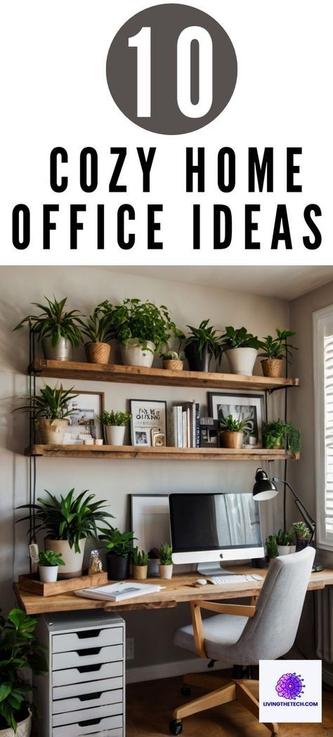 Small Female Office Ideas, Home Office Desk Styling, Home Office Ideas Window, Home Office Refresh, Home Office Vision Board, Home Office Inspiration Masculine, Hygge Office At Work, Home Office Ideas With Couch, Cozy Office Space At Home