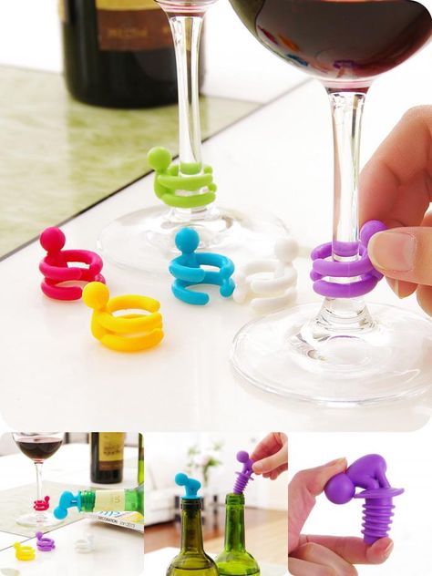 [Visit to Buy] 7 pcs/set Wine Cup Mixproof Silicone Marker Bars/Party Prevent Confuse Rubber Wine Glasses Label With Bottle Stopper #Advertisement Wine Cup, Bottle Stopper, 3d Print, Wine Glasses, Wine Glass, Markers, Wine, Bar, Glass