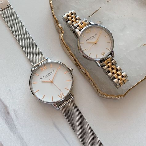 Watch Trends 2023, Two Tone Watches Women, Olivia Burton Watch, Silver Bracelet Watch, Unode50 Jewelry, Gold And Silver Watch, Vintage Watches Women, Watch Trends, Watches Luxury