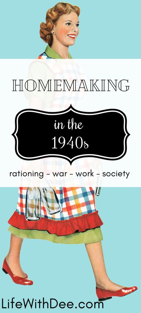 Homemaking in the 1940s - Life with Dee Life In The 1940s, 1940s Homemaker, 1940s Lifestyle, 1940s Crafts, 1940s Housewife, 1940s Life, 1950s Lifestyle, Vintage Skills, Traditional Housewife