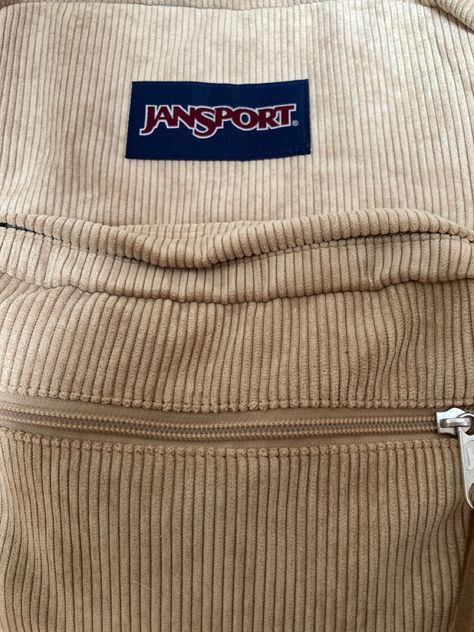 jansport school bag, curry corduroy right pack Jansport School Bags, Corduroy Backpack, Backpack Outfit, My School, Jansport Backpack, I School, School Bag, Backpack Bags, Light Brown