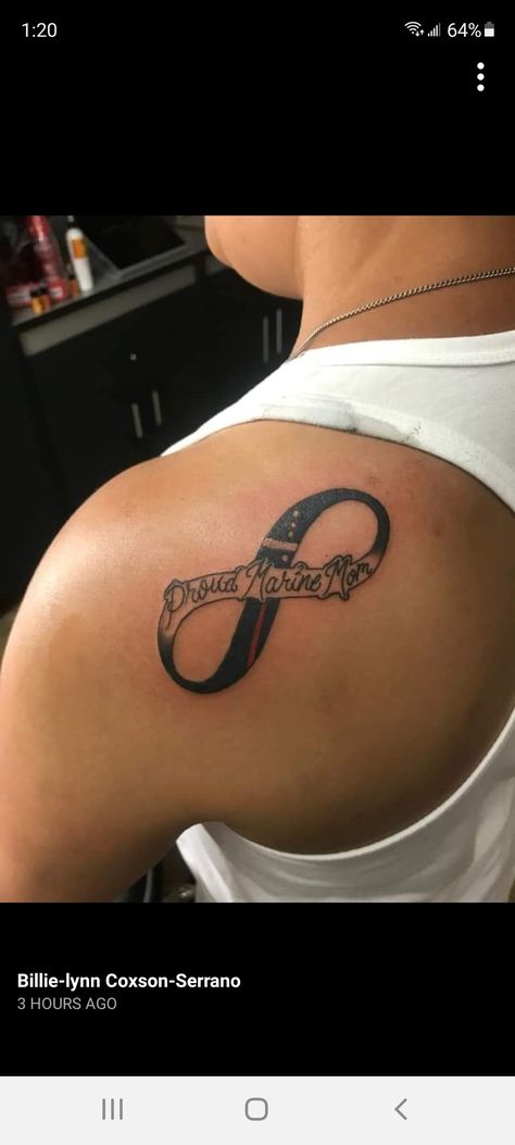 Mom Tattoos For Kids, Marine Mom Tattoo, Mom Tattoo Ideas, Marine Corps Tattoos, Marine Son, Marine Tattoo, Mom Tattoo, Clever Tattoos, Marine Mom