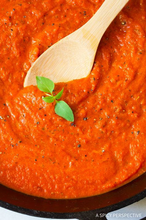 Red Pepper Marinara Sauce, Red Bell Pepper Sauce Recipes, Red Pepper Tomato Sauce, Red Pepper Pasta Sauce, Ic Recipes, Pepper Sauce Recipe, Roasted Red Pepper Pasta, Marinara Recipe, Red Pepper Pasta