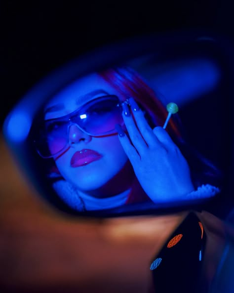 Alone At Night, Classic Car Photoshoot, Neon Car, Car Shoot, Weird Photography, Car Photoshoot, Mirror Photography, Car Poses, Other Dimensions