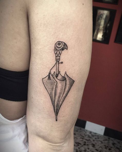 Mary Poppins Tattoo, Upside Down Umbrella, Blue Ink Tattoos, Umbrella Tattoo, Trident Tattoo, Amsterdam Tattoo, Armband Tattoos, Friendship Tattoos, Arm Tattoos For Guys