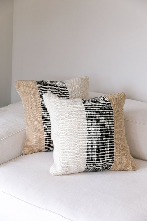 Popular Rugs, Minimal Contemporary, Creative Pillows, Striped Cushions, Traditional Weaving, Cushion Pattern, Modern Country, Cushion Design, Scatter Cushions