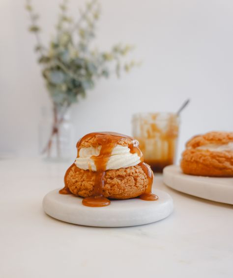 Choux au Craquelin with Apple & Salted Caramel – Break or Bake Craquelin Recipe, Well Well, Eclairs, Sweets Desserts, Sweet Life, Let Them Eat Cake, Salted Caramel, Eat Cake, My Favourite