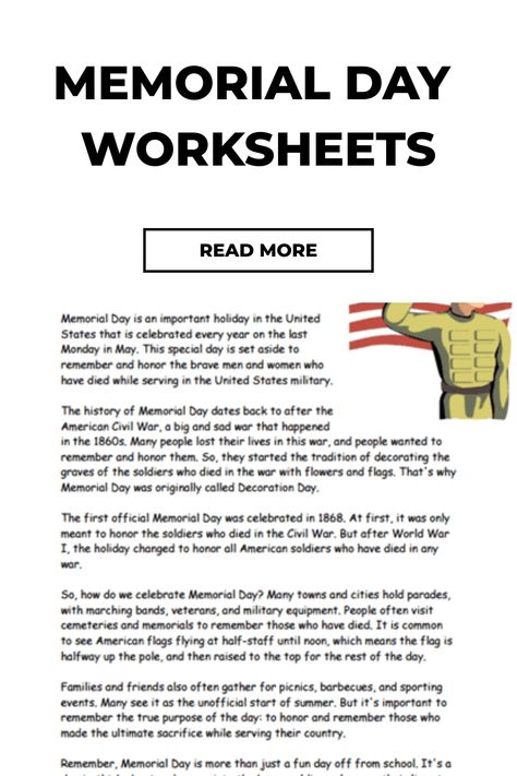 This meaningful collection of worksheets is designed to educate and inspire students about the significance of Memorial Day. Memorial Day Worksheets, 6th Grade Worksheets, Sentence Frames, Holiday Science, Holiday Worksheets, Words Of Gratitude, Indigenous Peoples Day, Inspire Students, Math Words