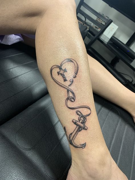 Mam Tattoo, Tattoos Thigh, Hebrews 6, Anchor Tattoo Design, Dad Tattoo, Cross Tattoos For Women, Moon Tattoos, Cross Tattoos, Butterfly Tattoos For Women