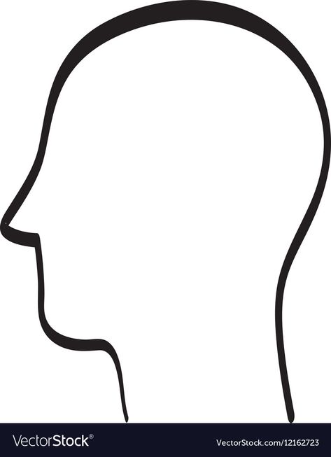 Human Head Silhouette, Head Silhouette, Drawing Heads, Human Head, Illustration Graphic, Illustration Graphic Design, Drawing Human, High Res, Png Images