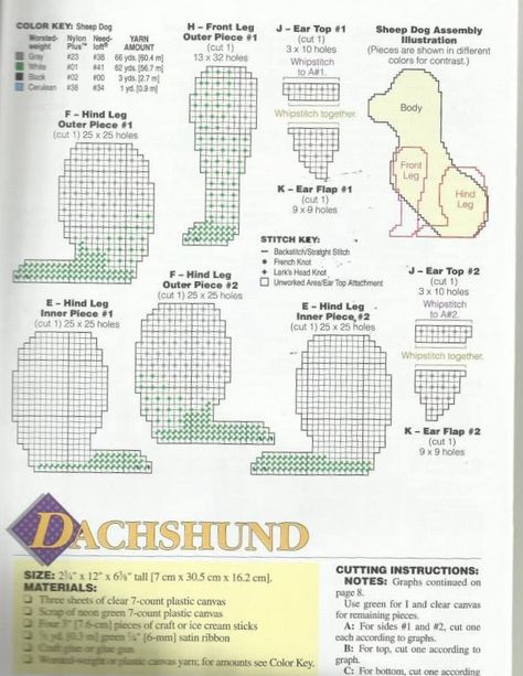 dachshund 2-4 plastic canvas pattern Dachshund Plastic Canvas Patterns, Shamrock Template, Animal Planters, Plastic Canvas Books, Needlework Crafts, Plastic Canvas Patterns Free, Canvas Projects, Plastic Canvas Crafts, Canvas Crafts