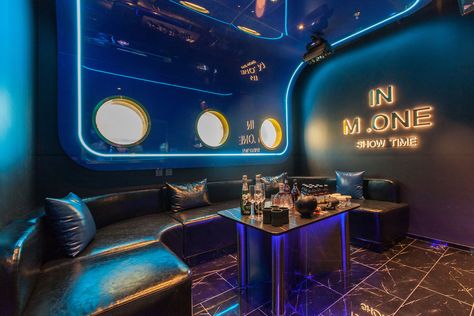 TITAN Property Awards | Sports / Entertainment M.ONE PARTY KTV... Karaoke Design Interiors, Ktv Interior Design, Vrchat World, Pik 2, Building Decoration, Karaoke Room, Game Center, Nightclub Design, World Ideas