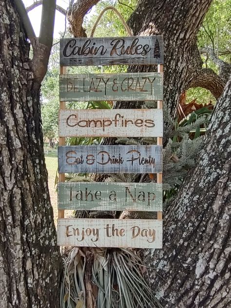 Cabin Rules, Rustic, Wood, Laser Engraved, Sign Cabin Rules, Cabin Vacation, Engraved Sign, Laser Engraved Wood, Take A Nap, Rustic Wood, Laser Engraved, Laser Engraving, Vacation Home